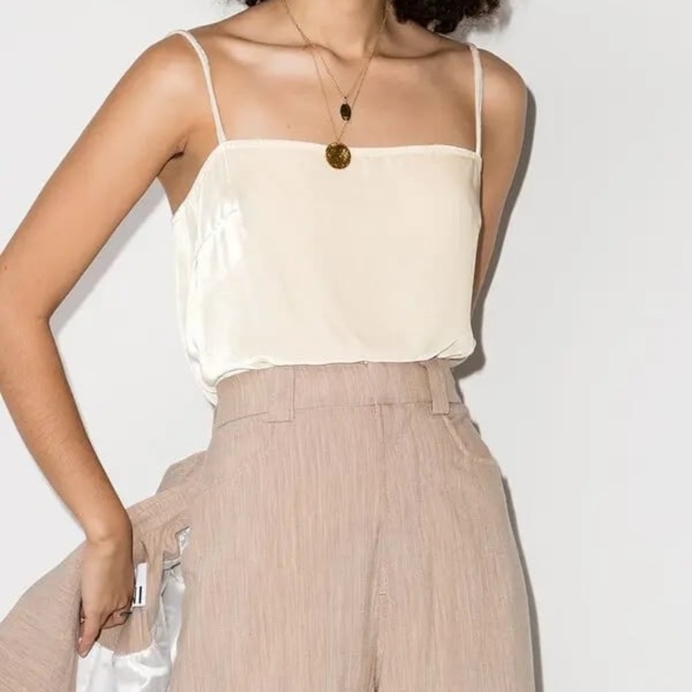 Reformation Cream Spaghetti Strap Top